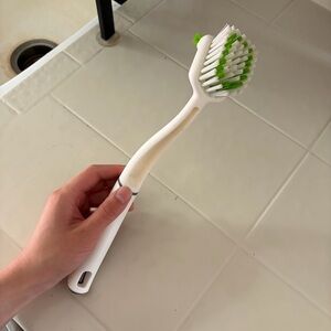 White and Green Dish Brush
